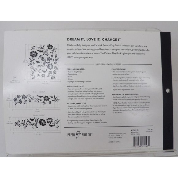 Pattern Play Book by Paper Riot Co 42 Removable Decals 112658 Peel & Stick Decor - Picture 2 of 3